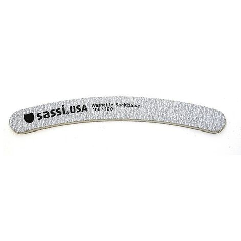 Zebra Küüneviil, 2-poolne  Pestav 100/100 grit - SASSI USA - Nail File Washable